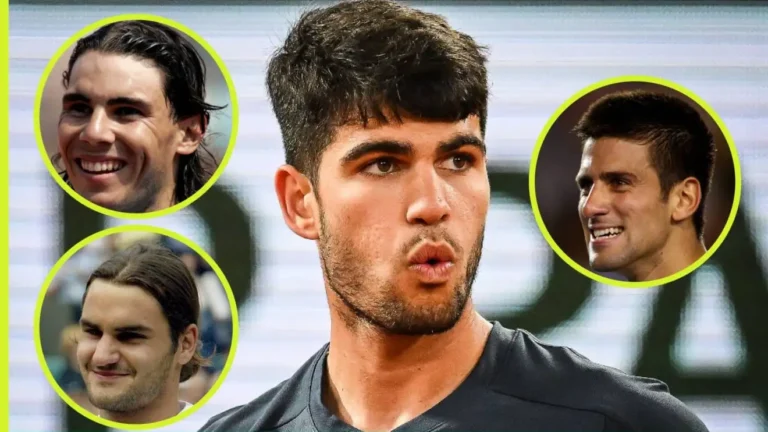 Carlos Alcaraz Novak Djokovic Rafael Nadal Roger Federer