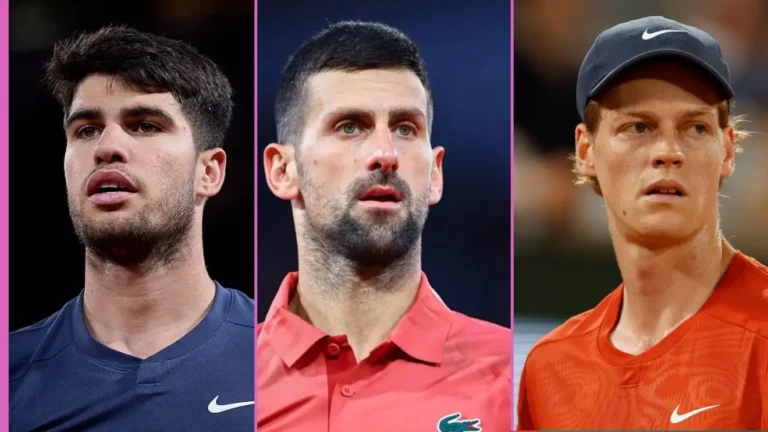 Jannik Sinner Carlos Alcaraz Novak Djokovic