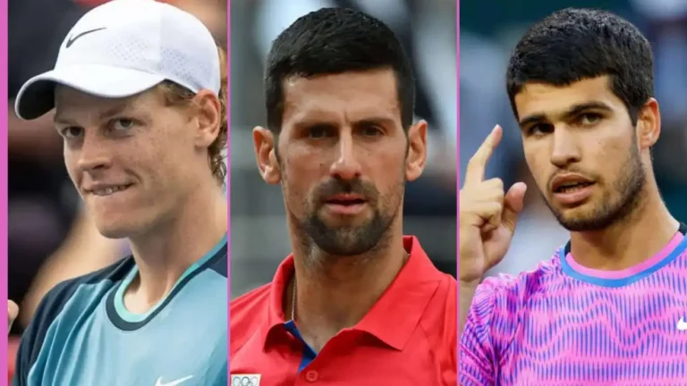 Jannik Sinner Novak Djokovic Carlos Alcaraz