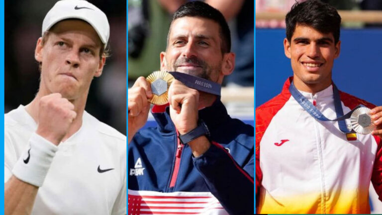 Jannik Sinner Novak Djokovic Carlos Alcaraz