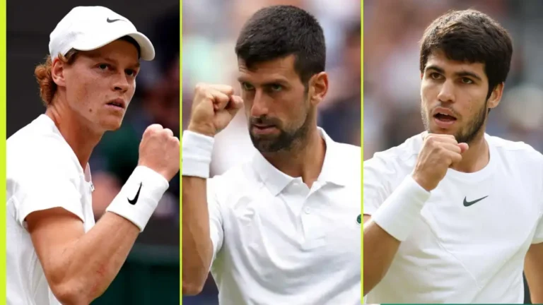 Jannik Sinner Novak Djokovic Carlos Alcaraz