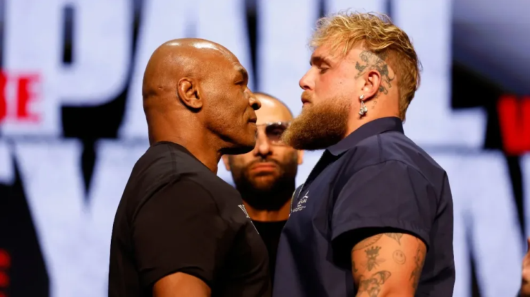 Jake Paul and Mike Tyson